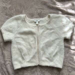 Ann Taylor Short Sleeve Cardigan Sweater Vest